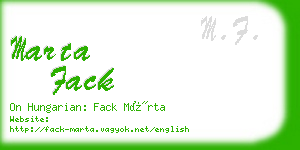 marta fack business card